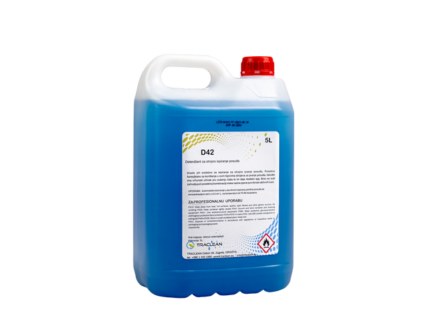 D-42 Detergent for professional dishwashing machine - Tracto